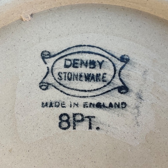 DENBY Vintage “Gourmet” MCM 8 Pint Stoneware Covered Casserole w/ Handle(s) - Picture 14 of 17